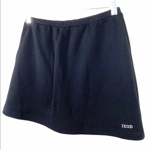 IZOD black vintage textured tennis skirt skort Size SMALL pickleball tennis golf - Picture 3 of 6